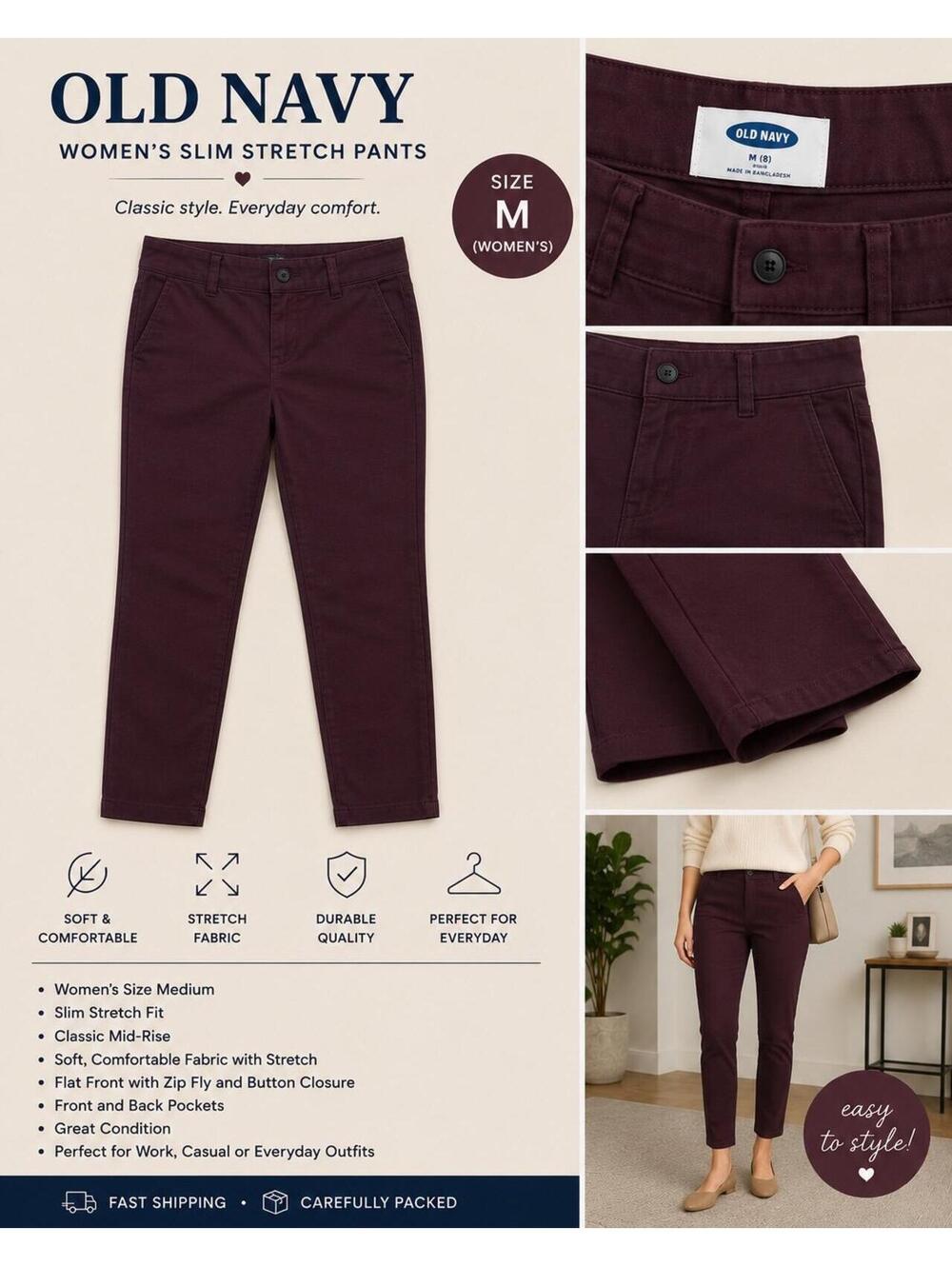 Medium Slim Stretch Pants